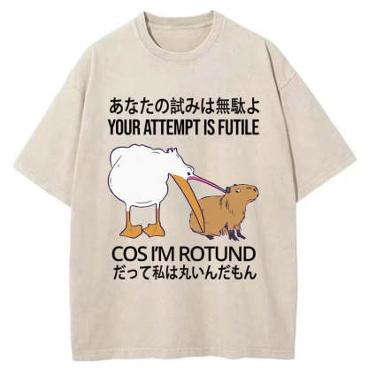 Tokyo-Assassin Your Attempts Are In Vain Washed T-Shirt-Tokyo-Assassin