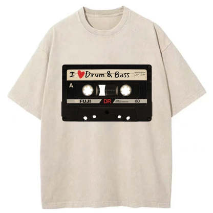 Tokyo-Assassin Drum And Bass Tapes Washed T-Shirt-Tokyo-Assassin