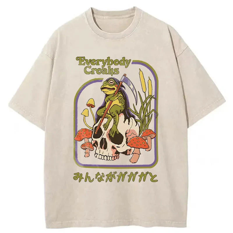 Tokyo-Assassin Death Frog Japan Washed T-Shirt-Tokyo-Assassin