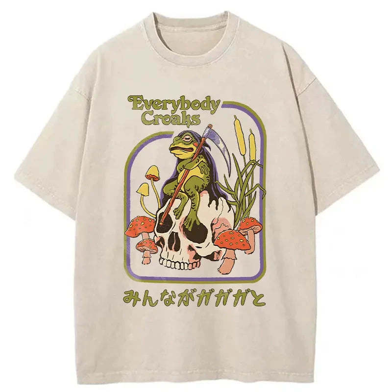 Tokyo-Assassin Death Frog Japan Washed T-Shirt-Tokyo-Assassin