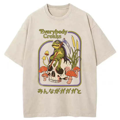 Tokyo-Assassin Death Frog Japan Washed T-Shirt-Tokyo-Assassin