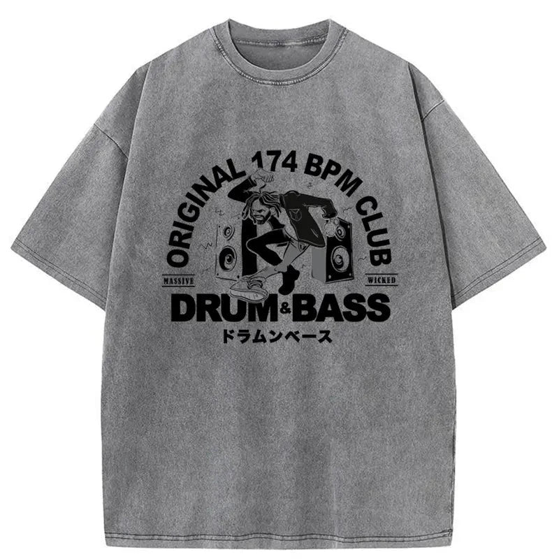 Tokyo-Assassin Drum&Bass Japan Washed T-Shirt-Tokyo-Assassin