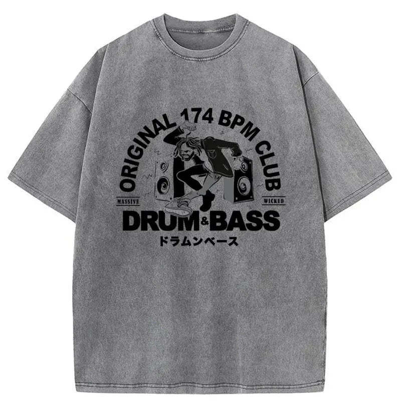 Tokyo-Assassin Drum&Bass Japan Washed T-Shirt-Tokyo-Assassin