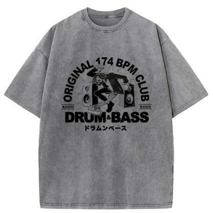 Tokyo-Assassin Drum&Bass Japan Washed T-Shirt-Tokyo-Assassin