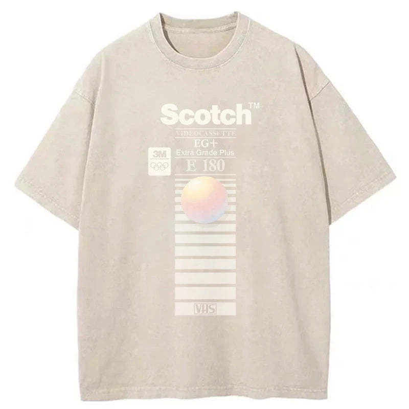 Tokyo-Assassin VHS Scotch E180 Washed T-Shirt-Tokyo-Assassin