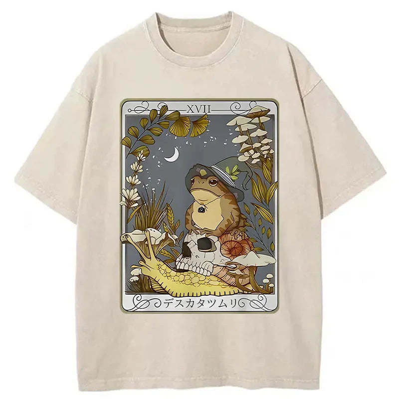 Tokyo-Assassin Magic Frog Japanese Washed T-Shirt-Tokyo Assassin