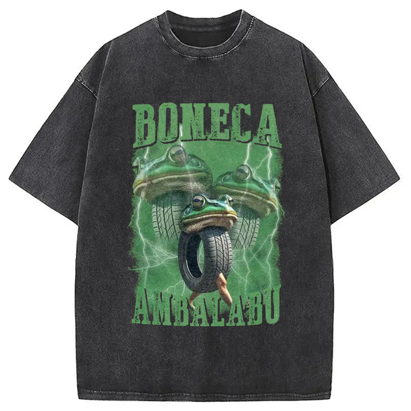 Tokyo-Assassin Boneca Ambalabu Meme Washed T-Shirt-Tokyo-Assassin