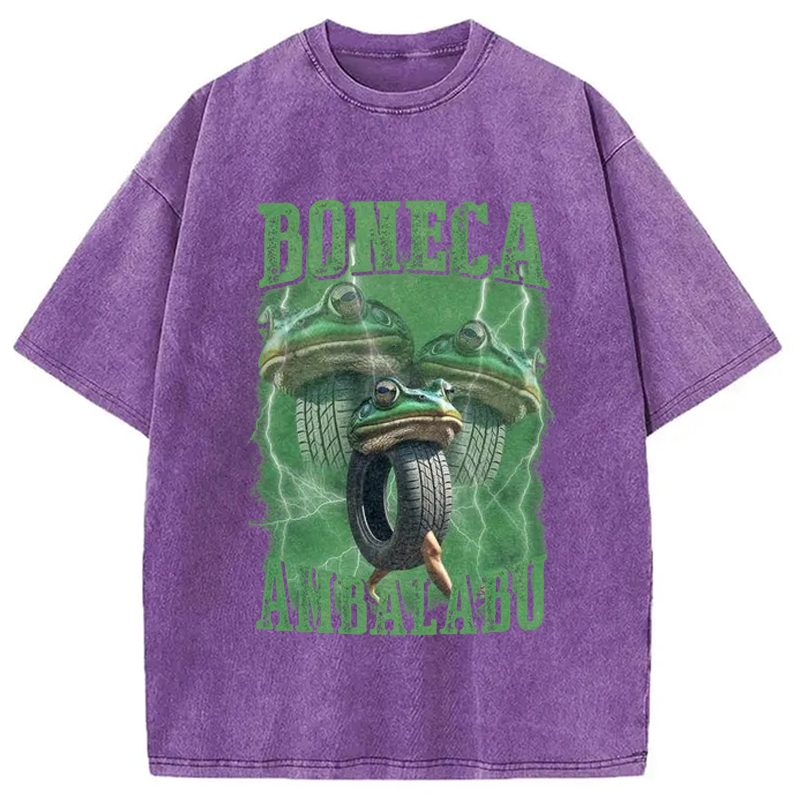 Tokyo-Assassin Boneca Ambalabu Meme Washed T-Shirt-Tokyo-Assassin