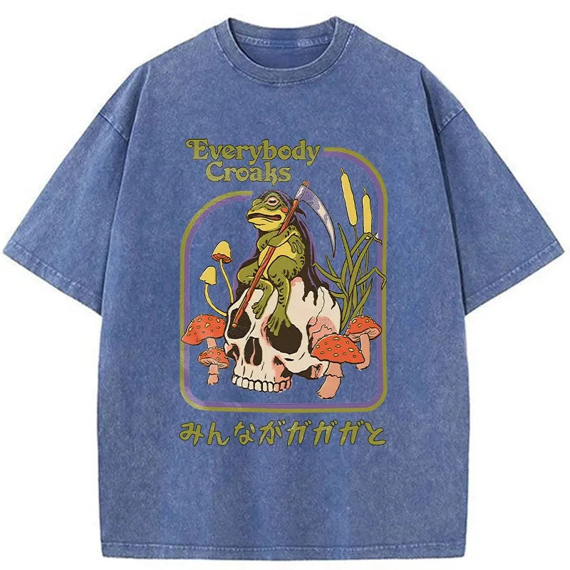 Tokyo-Assassin Death Frog Japan Washed T-Shirt-Tokyo-Assassin