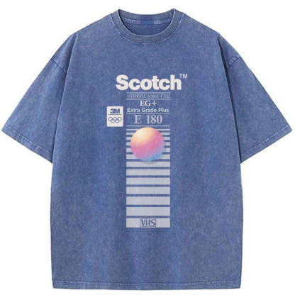 Tokyo-Assassin VHS Scotch E180 Washed T-Shirt-Tokyo-Assassin