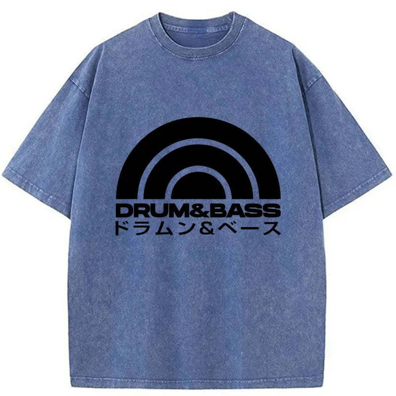 Tokyo-Assassin Drum & Bass Disc Washed T-Shirt-Tokyo-Assassin