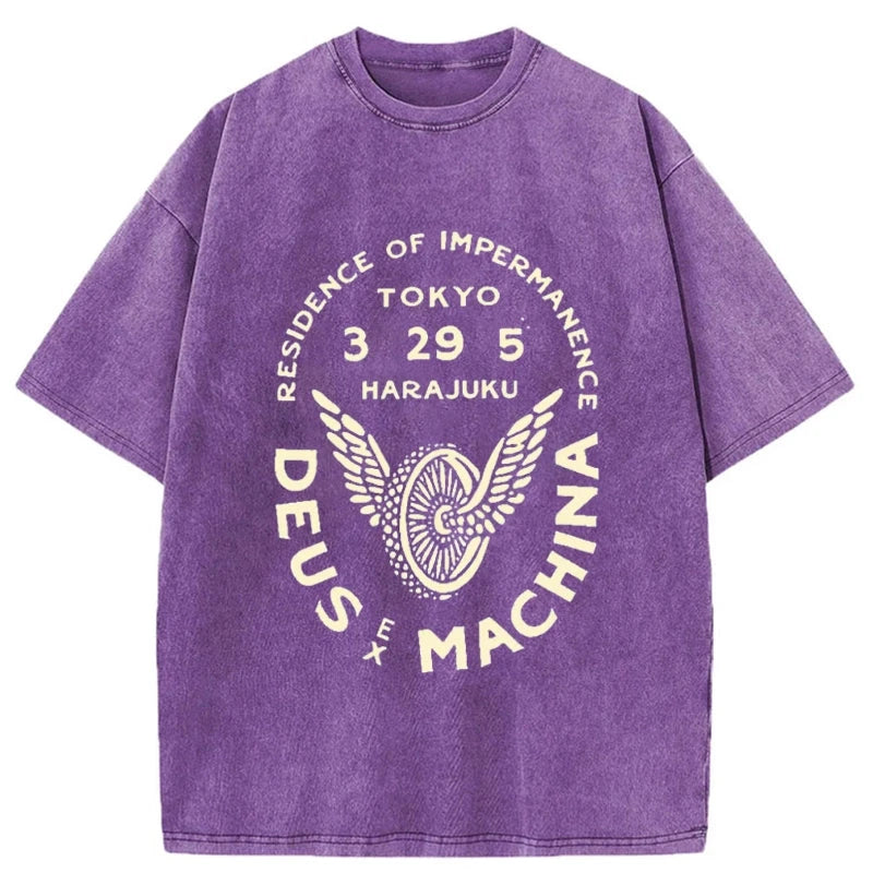 Tokyo-Assassin Deus Ex Machina Tokyo Washed T-Shirt-Tokyo Assassin