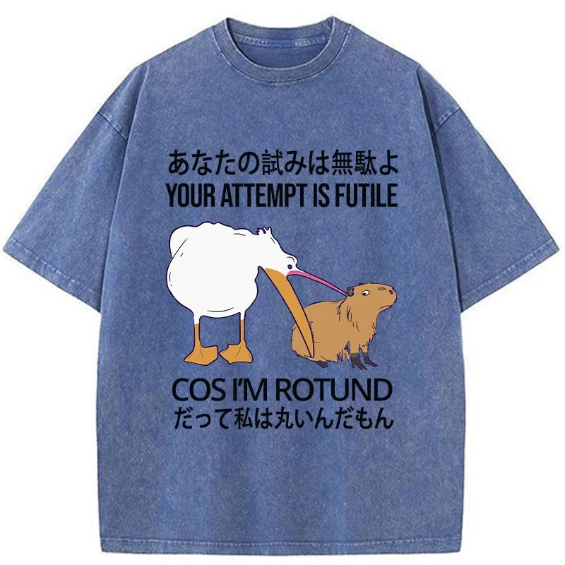 Tokyo-Assassin Your Attempts Are In Vain Washed T-Shirt-Tokyo-Assassin
