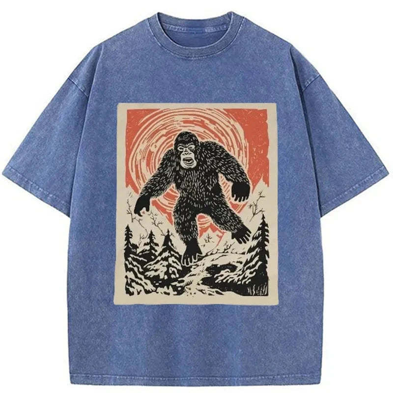 Tokyo-Assassin Bigfoot Monster Japanese Washed T-Shirt-Tokyo-Assassin