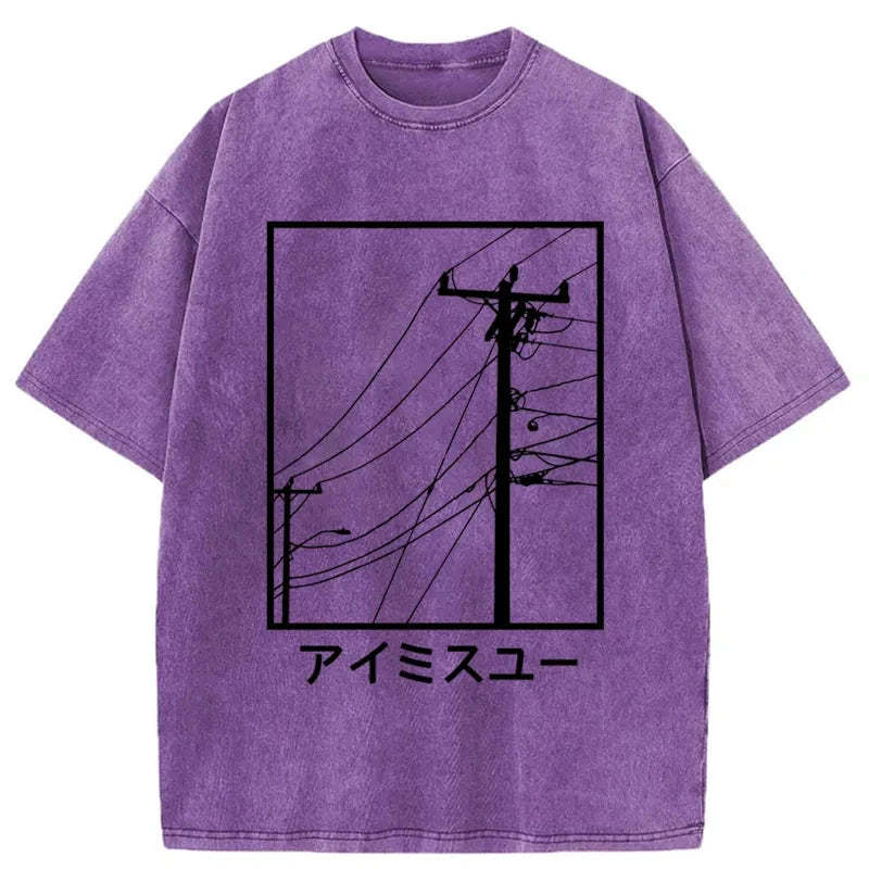 Tokyo-Assassin Wires And Cables Washed T-Shirt-Tokyo Assassin