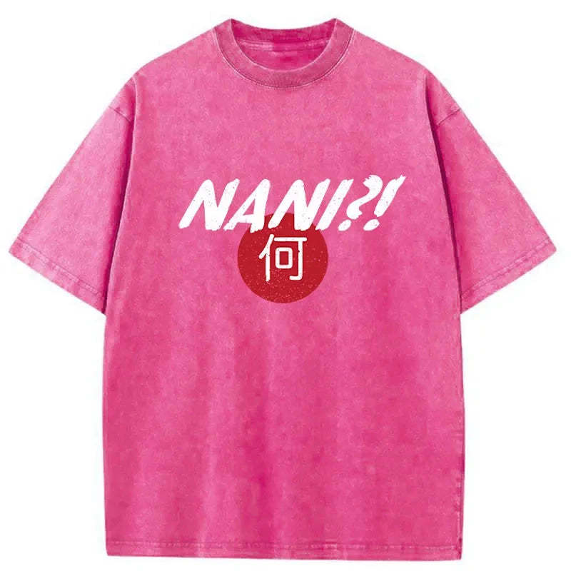 Tokyo-Assassin Nani Japanese Kanji Washed T-Shirt-Tokyo Assassin