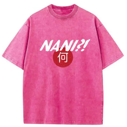 Tokyo-Assassin Nani Japanese Kanji Washed T-Shirt-Tokyo Assassin