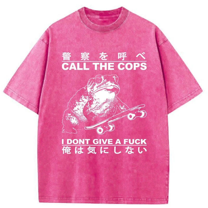 Tokyo-Assassin I Don't Care Washed T-Shirt-Tokyo-Assassin