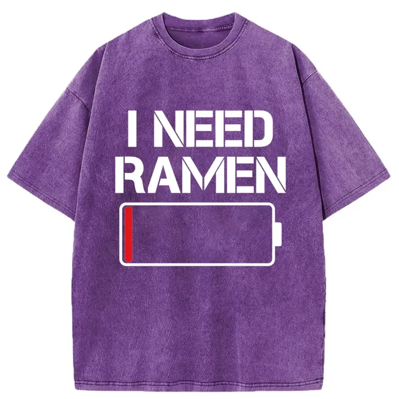 Tokyo-Assassin I Need Ramen Washed T-Shirt-Tokyo Assassin