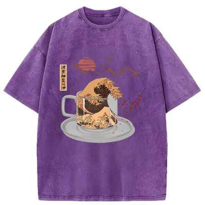 Tokyo-Assassin Vintage Coffee Wave Japan Washed T-Shirt-Tokyo-Assassin