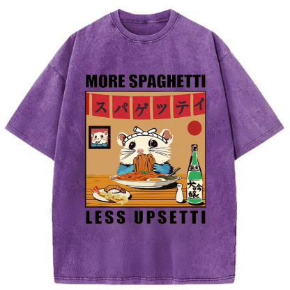 Tokyo-Assassin More Spaghetti Less Upsetti Hamster Washed T-Shirt-Tokyo-Assassin