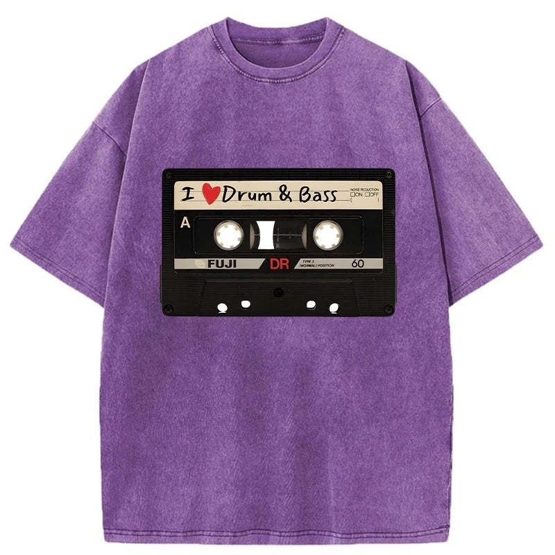Tokyo-Assassin Drum And Bass Tapes Washed T-Shirt-Tokyo-Assassin