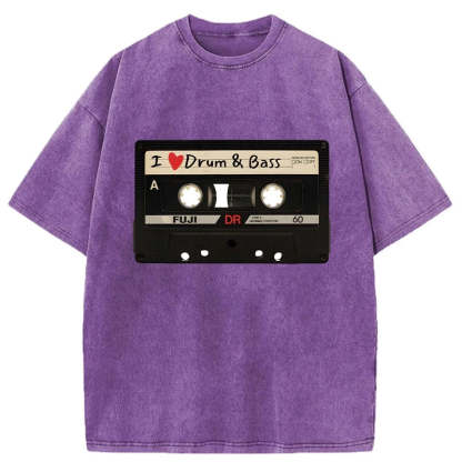 Tokyo-Assassin Drum And Bass Tapes Washed T-Shirt-Tokyo-Assassin