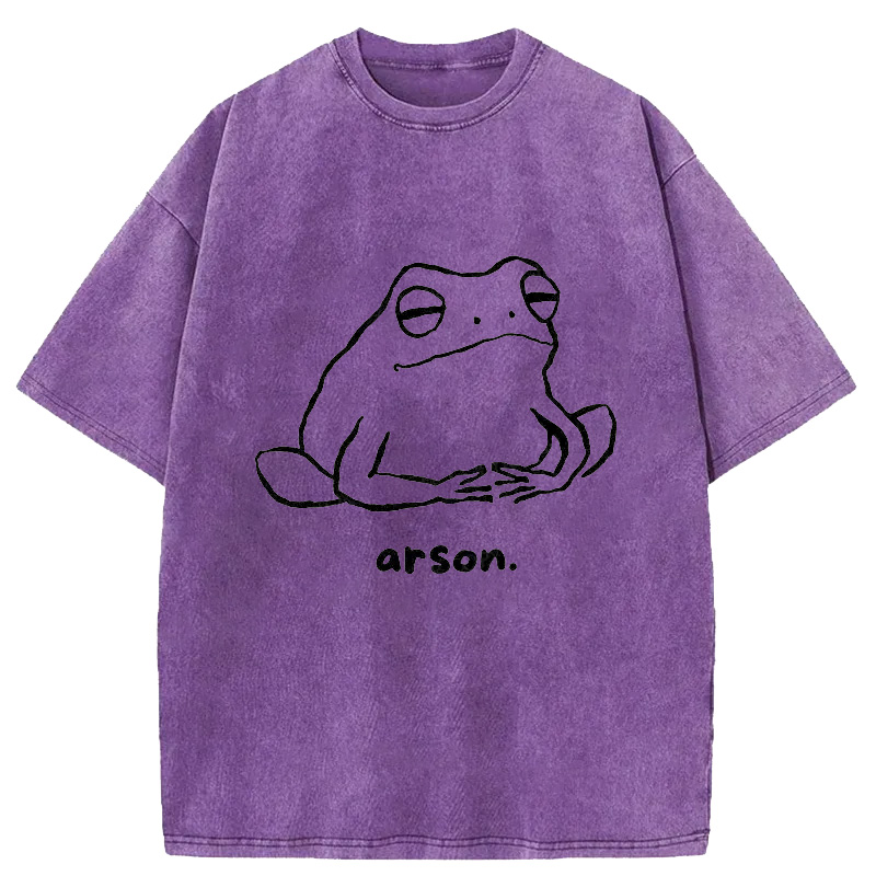 Tokyo-Assassin Japan Arsonist Frog Washed T-Shirt-Tokyo-Assassin