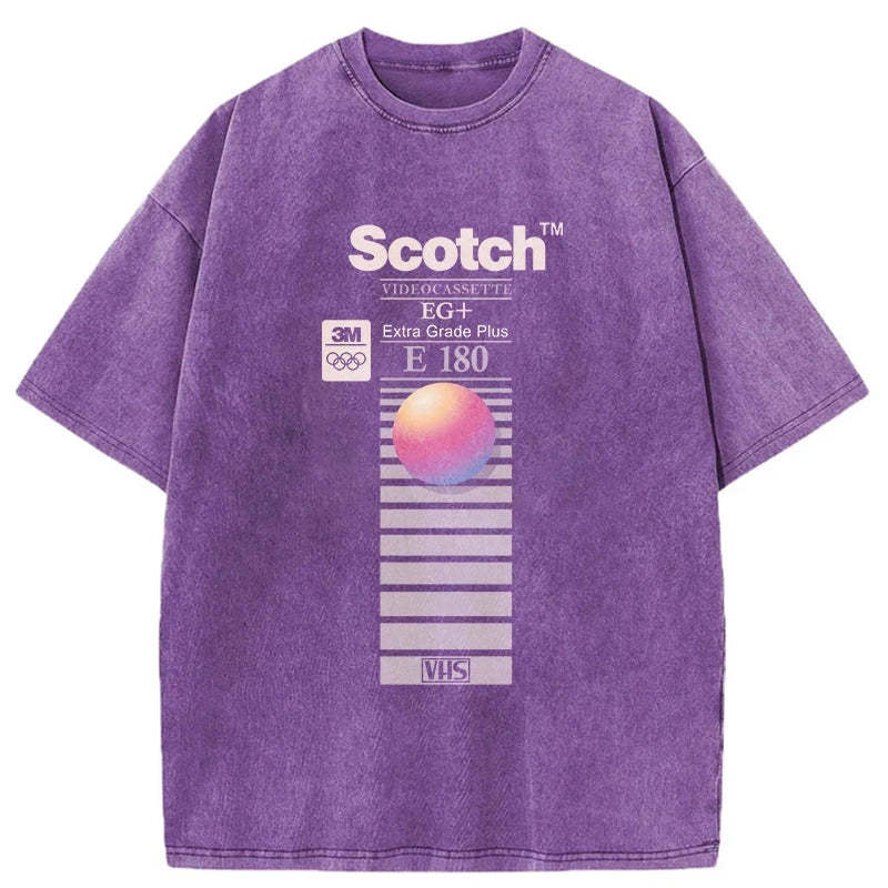 Tokyo-Assassin VHS Scotch E180 Washed T-Shirt-Tokyo-Assassin