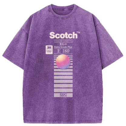 Tokyo-Assassin VHS Scotch E180 Washed T-Shirt-Tokyo-Assassin