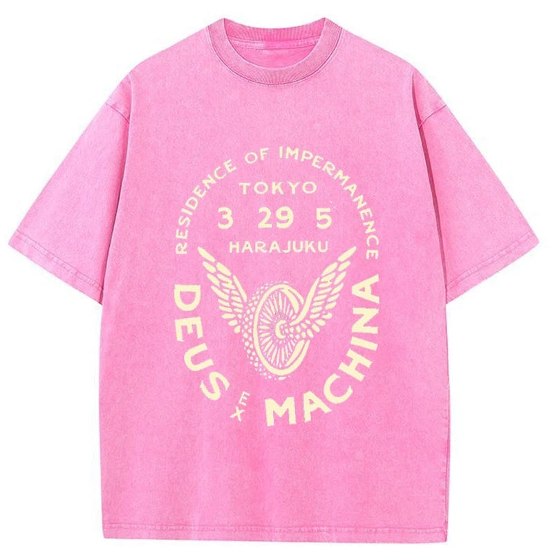 Tokyo-Assassin Deus Ex Machina Tokyo Washed T-Shirt-Tokyo Assassin