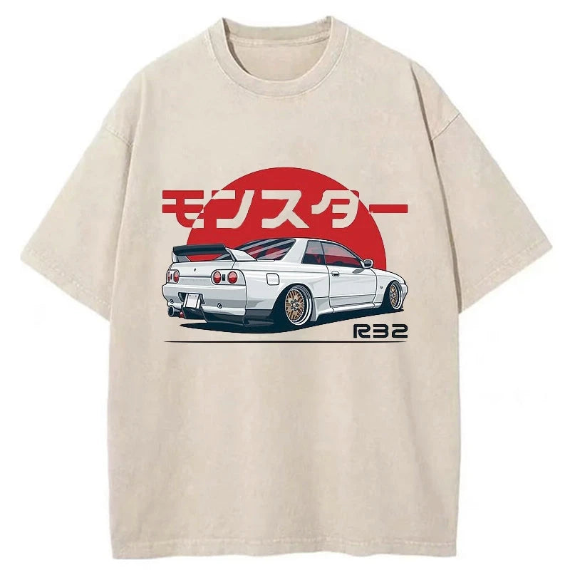 Tokyo-Assassin Monster. Skyline R32 GTR Washed T-Shirt