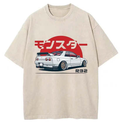 Tokyo-Assassin Monster. Skyline R32 GTR Washed T-Shirt