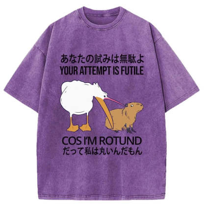 Tokyo-Assassin Your Attempts Are In Vain Washed T-Shirt-Tokyo-Assassin