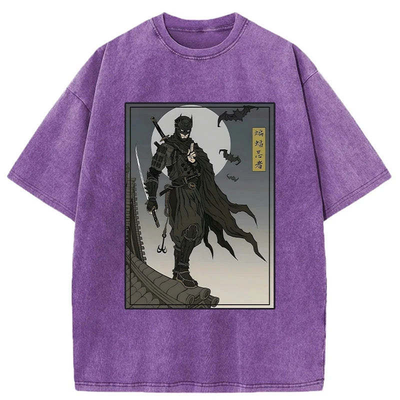 Tokyo-Assassin Japanese Batman Ninja Washed T-Shirt-Tokyo-Assassin