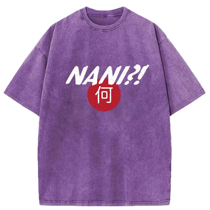 Tokyo-Assassin Nani Japanese Kanji Washed T-Shirt-Tokyo Assassin