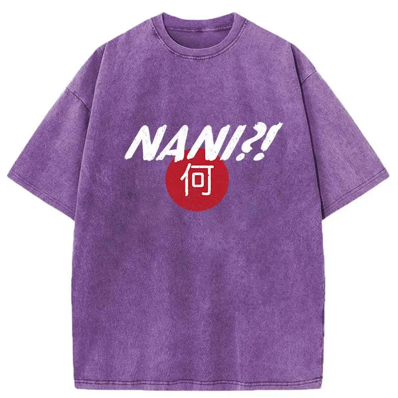 Tokyo-Assassin Nani Japanese Kanji Washed T-Shirt-Tokyo Assassin