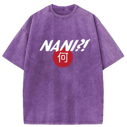 Tokyo-Assassin Nani Japanese Kanji Washed T-Shirt-Tokyo Assassin