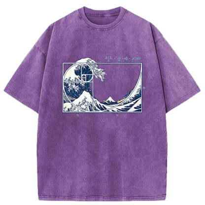 Tokyo-Assassin Ukiyoe Waves Japan Washed T-Shirt-Tokyo-Assassin