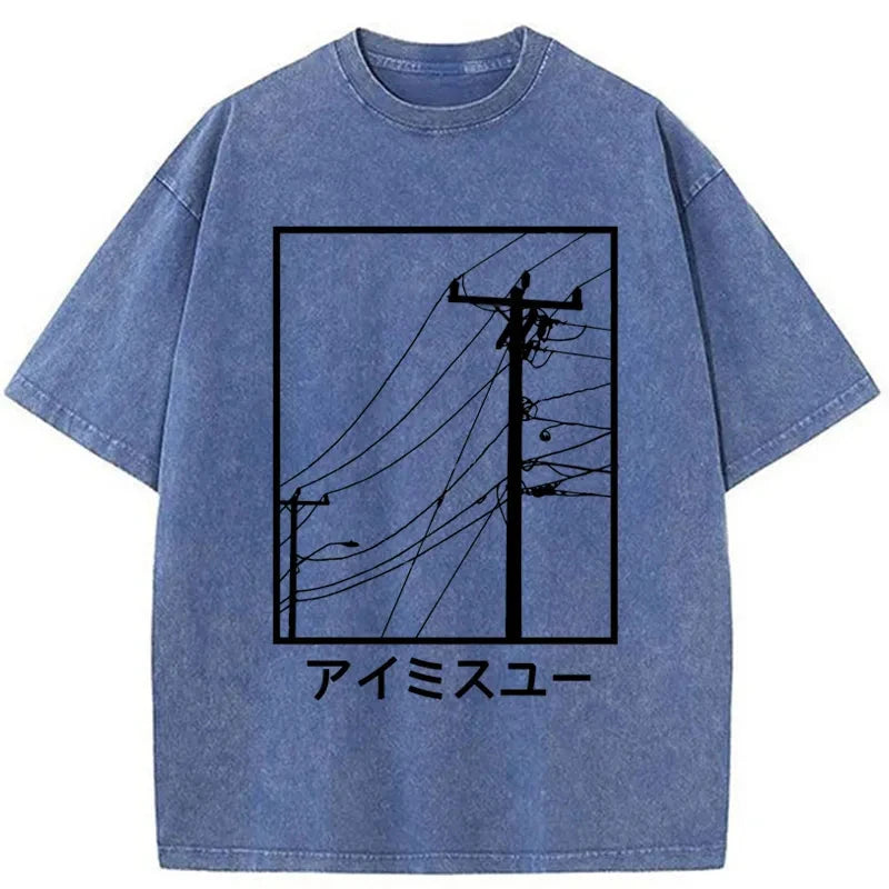 Tokyo-Assassin Wires And Cables Washed T-Shirt-Tokyo Assassin