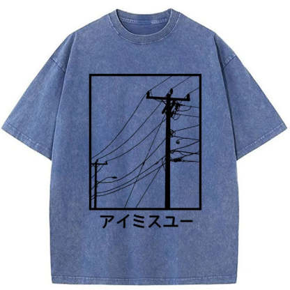 Tokyo-Assassin Wires And Cables Washed T-Shirt-Tokyo Assassin