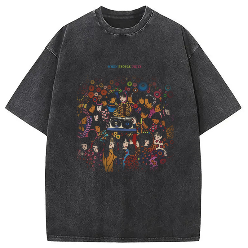 Tokyo-Assassin Artistic Creation Japanese Inspired Washed T-Shirt-Tokyo-Assassin