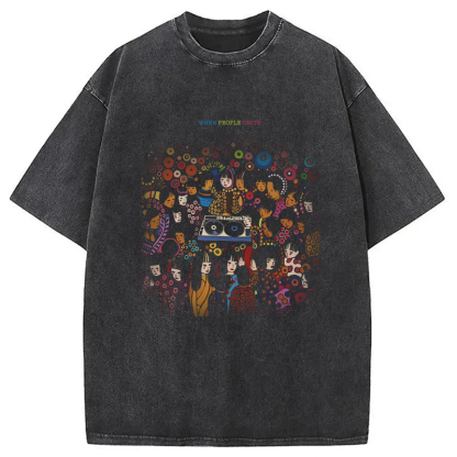 Tokyo-Assassin Artistic Creation Japanese Inspired Washed T-Shirt-Tokyo-Assassin