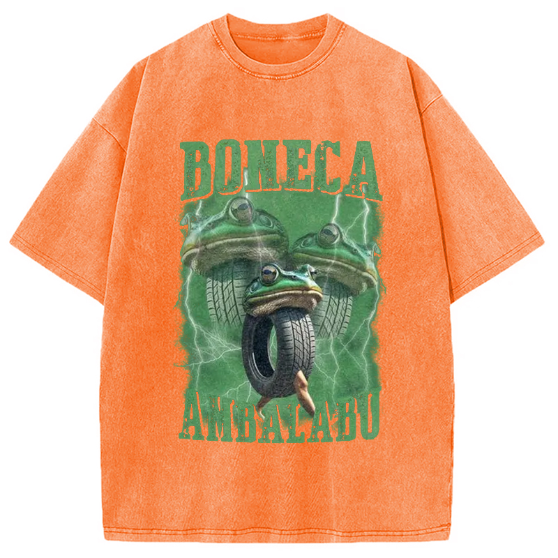 Tokyo-Assassin Boneca Ambalabu Meme Washed T-Shirt-Tokyo-Assassin