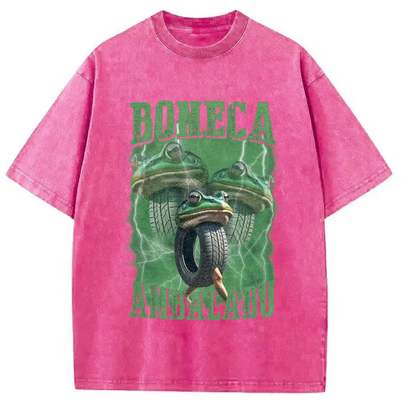 Tokyo-Assassin Boneca Ambalabu Meme Washed T-Shirt-Tokyo-Assassin