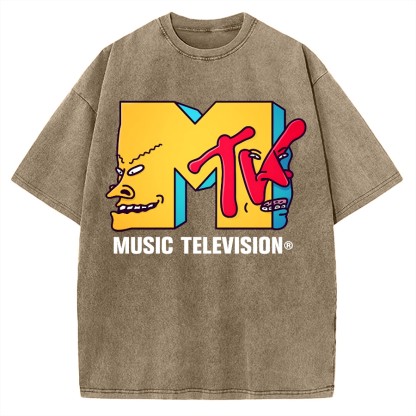 Tokyo-Assassin Music Television Vintage Washed T-shirt