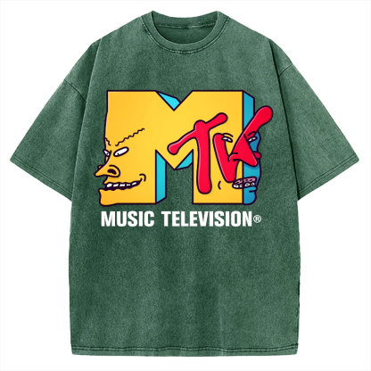 Tokyo-Assassin Music Television Vintage Washed T-shirt