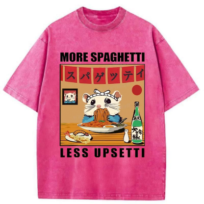 Tokyo-Assassin More Spaghetti Less Upsetti Hamster Washed T-Shirt-Tokyo-Assassin
