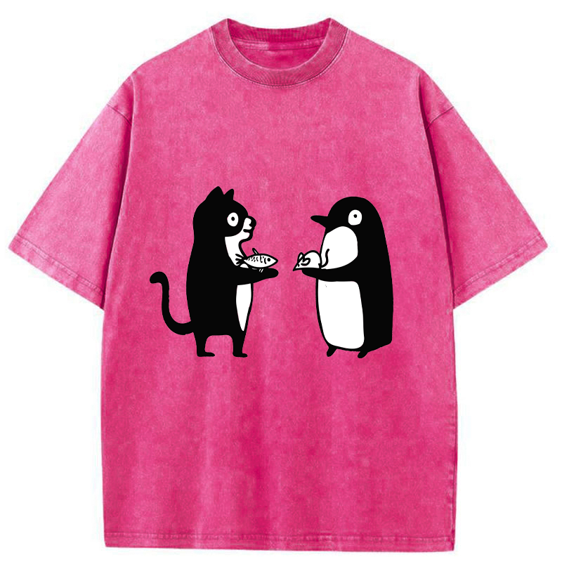 Tokyo-Assassin Funny Food Swaps Washed T-Shirt-Tokyo Assassin