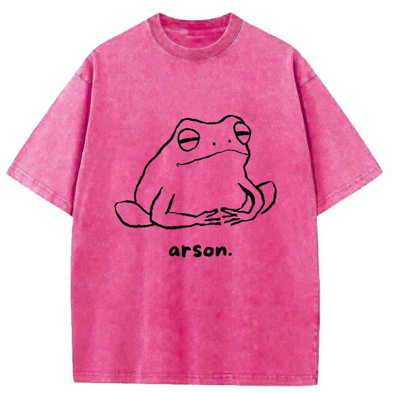 Tokyo-Assassin Japan Arsonist Frog Washed T-Shirt-Tokyo-Assassin
